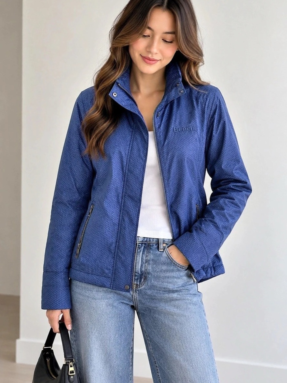 Bench Blue Geometric Jacket Size Medium/Large women’s